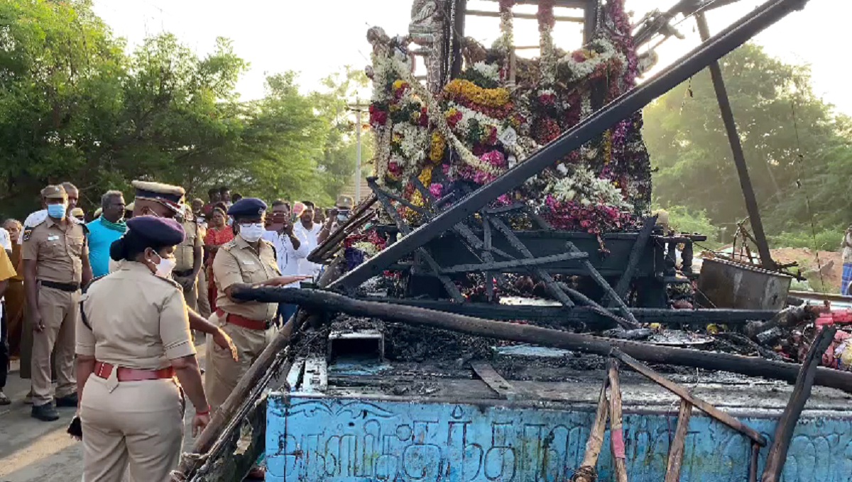 11 people were electrocuted in temple chariot blaze in April