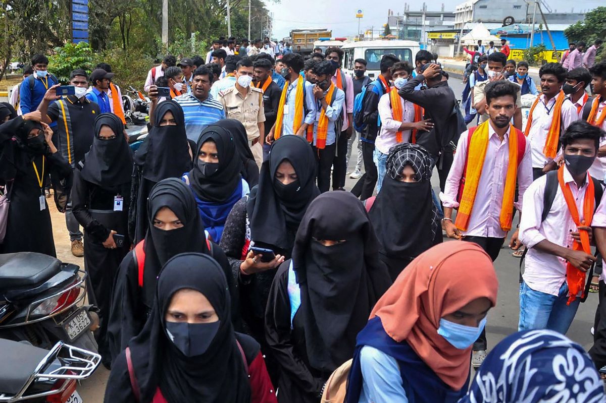 Hijab row intensifies in Karnataka, CM calls for peace - Rediff.com India  News