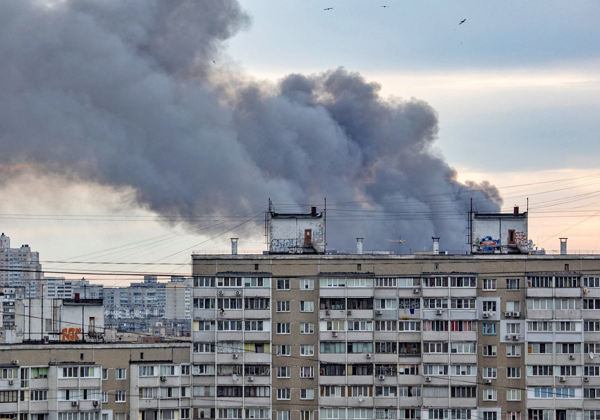 Russian Missiles Hit Kyiv First Time Since April - Rediff.com