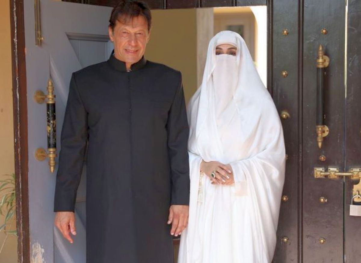 Imran Khan with Bushra Bibi. File pic