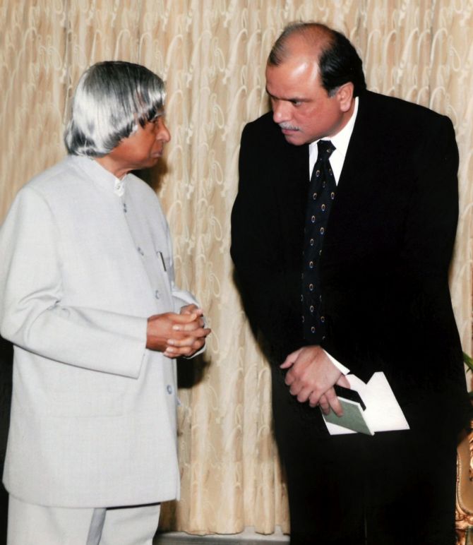 President A P J Abdul Kalam with S M Khan