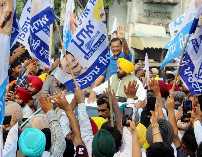 Punjab: Setback for AAP as it loses seat represented by Bhagwant Mann -  Rediff.com India News