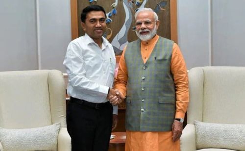 Goa CM Pramod Sawant with the PM