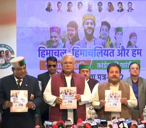 Congress Releases Manifesto For Himachal Polls