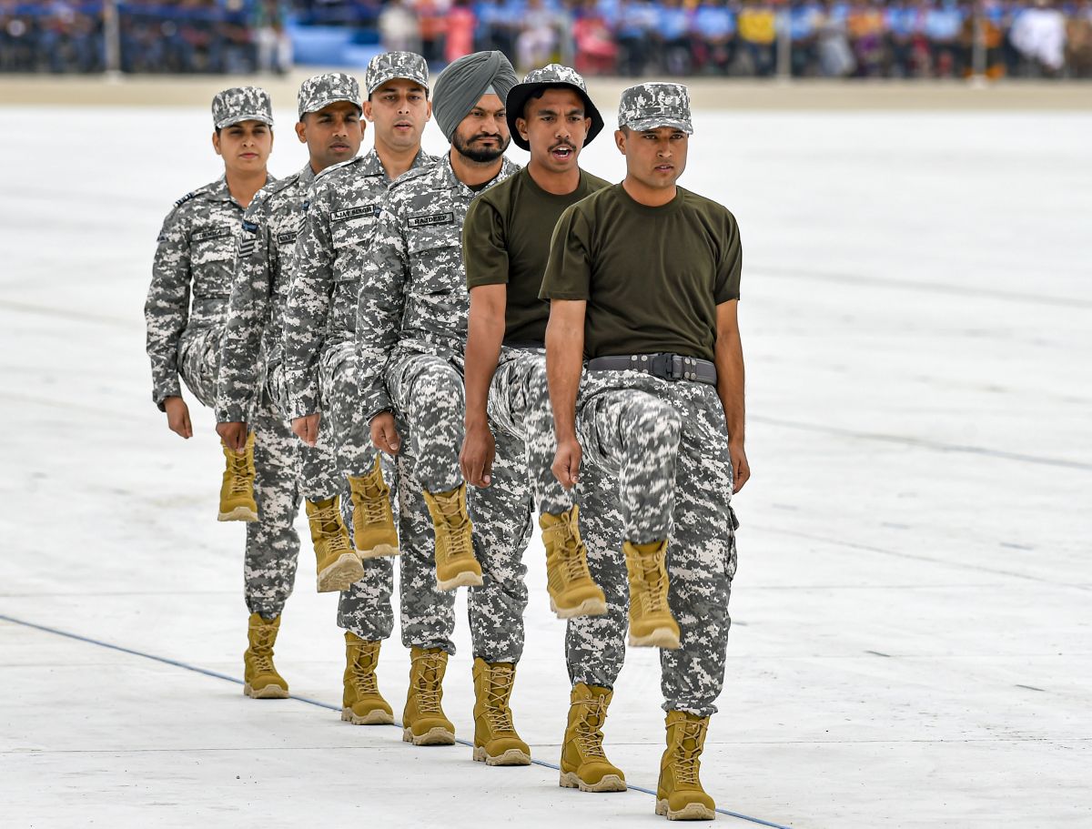 First Look! IAF's new combat uniform - Rediff.com
