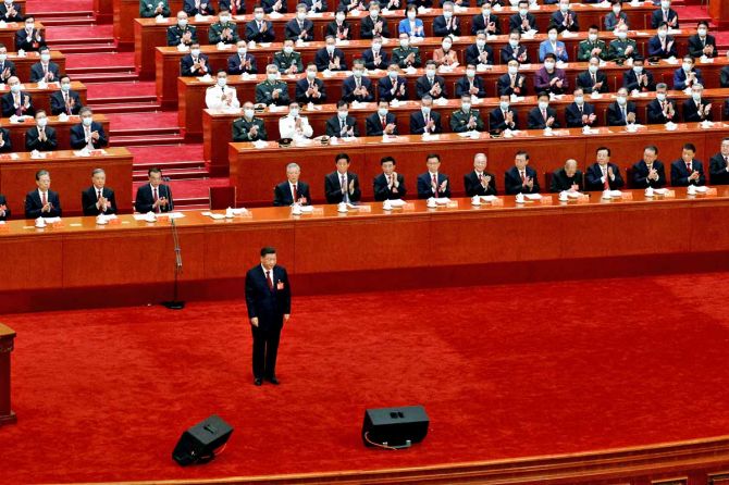 Chinese President Xi Jinping at the opening ceremony of the 20th National Congress of the Communist Party of China