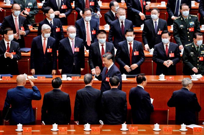 Chinese President Xi Jinping at the opening ceremony of the 20th National Congress of the Communist Party of China