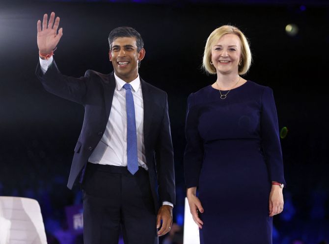 Rishi Sunak or Liz Truss? UK to get new PM today - Rediff.com India News
