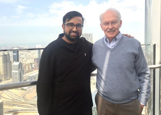 Dr Rajesh M Parikh with Dr Robert G Robinson, his mentor at Johns Hopkins and a pioneer in neuropsychiatry