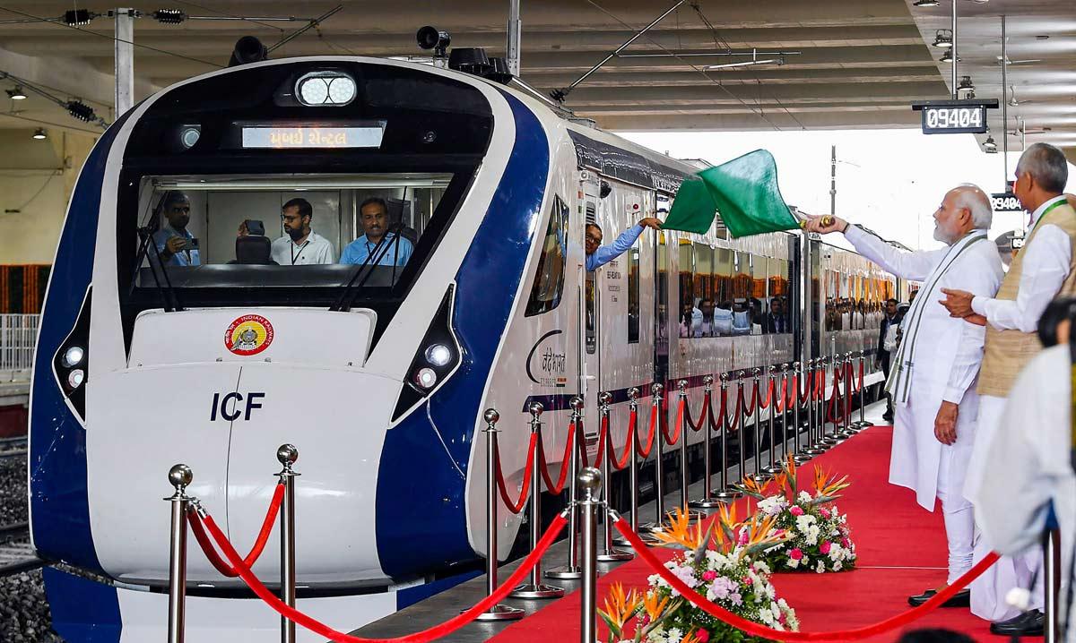 modi-flags-off-gandhinagar-mumbai-vande-bharat-train-rediff-india