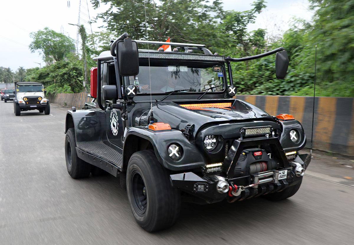 A heavily modified Mahindra Thar