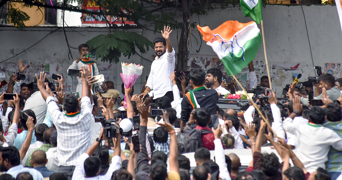 Cong wins 64 seats in Telangana, stakes claim to govt