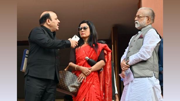 Mahua Moitra with Danish Ali and Sudip Bandhpadhyay earlier this week