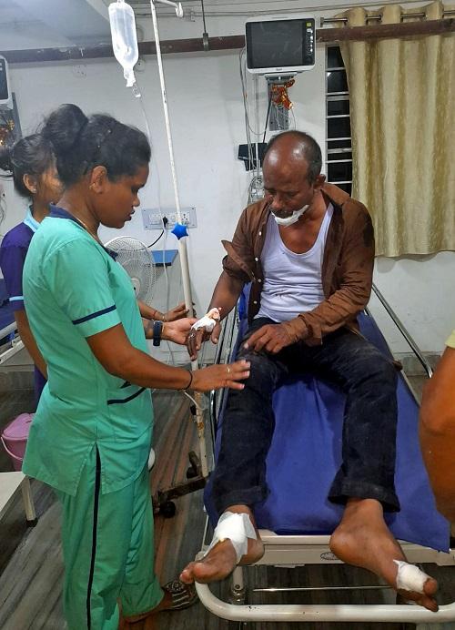 Injured being treated at Medical College Hospital in Balasore/ANI