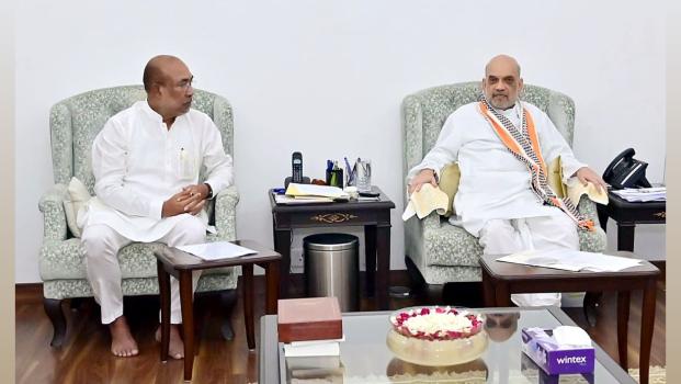 Manipur CM N Biren Singh met HM Amit Shah in New Delhi a few days ago