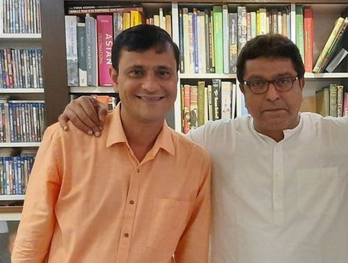 Sandeep Deshpande with MNS chief Raj Thackeray