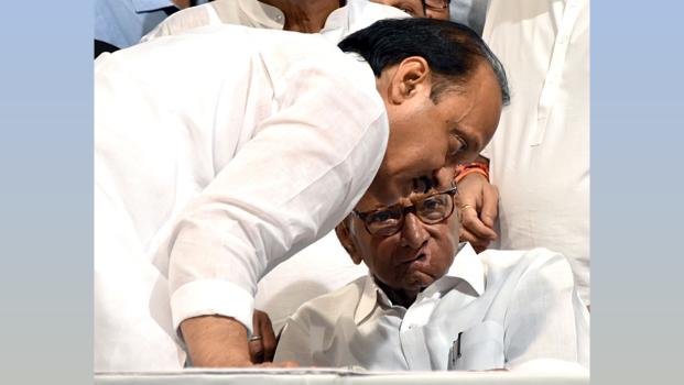 Ajit Pawar (left) and uncle Sharad Pawar/File image