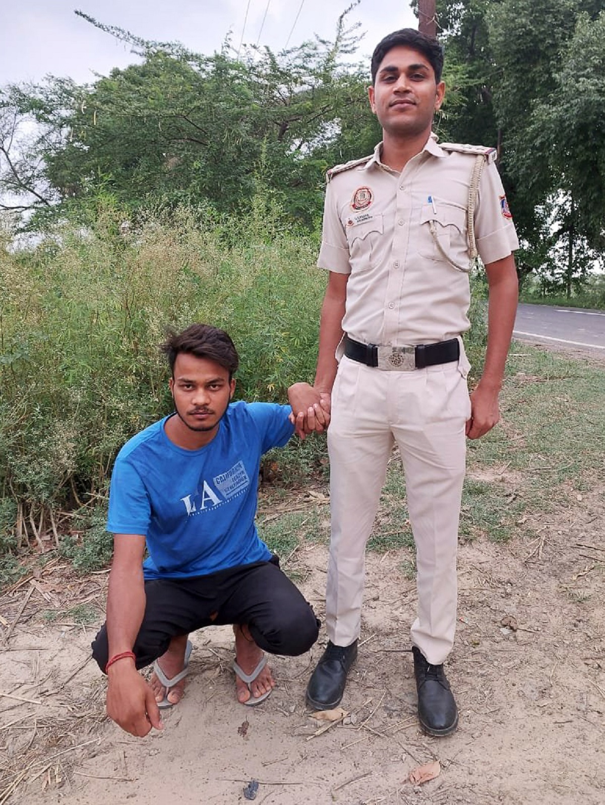 Delhi murder accused Sahil (left)