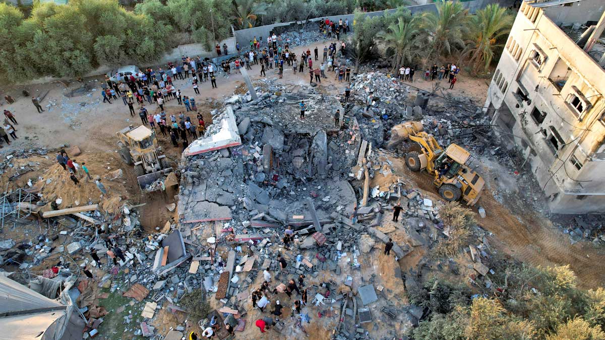 A bombed Palestinian house in Gaza. Mohammed Fayq Abu Mostafa/Reuters