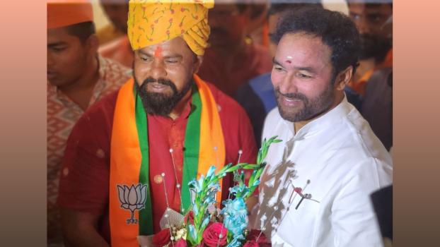 Telangana BJP MLA T Raja Singh (left)/Courtesy Raja Singh on X