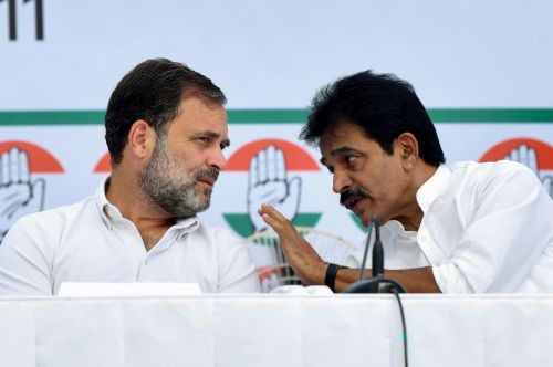 KC Venugopal with Rahul Gandhi