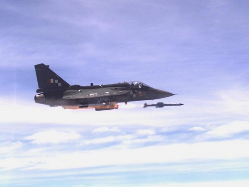 LCA Tejas firing an Astra Mark-1 missile/File Image/ANI Photo