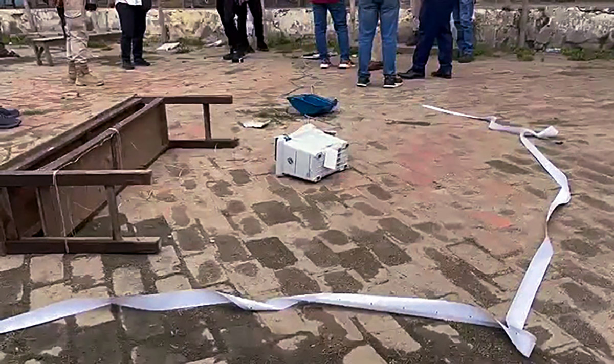 Unidentified miscreants destroyed EVMs during the first phase of the LS polls in Imphal East/ANI Photo