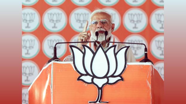 PM Narendra Modi addresses a public meeting in Rajasthan/ANI on X