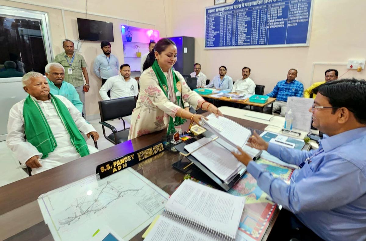 Rohini Acharya files her nomination papers