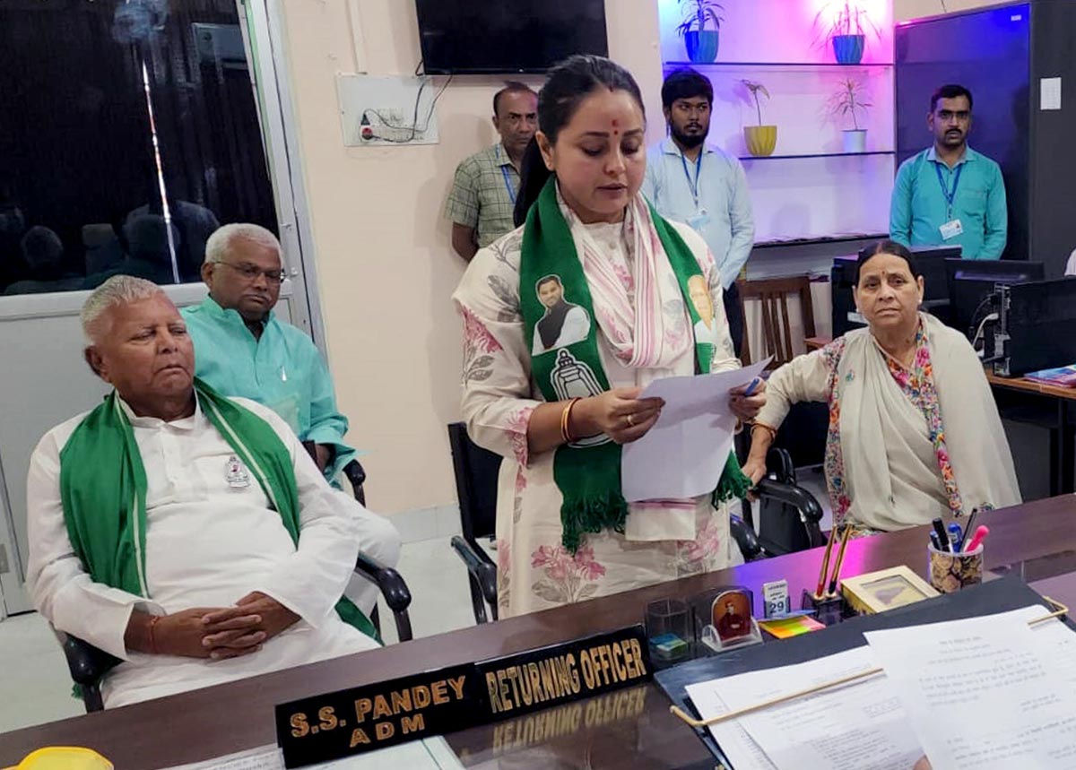 Rohini Acharya files her nomination papers