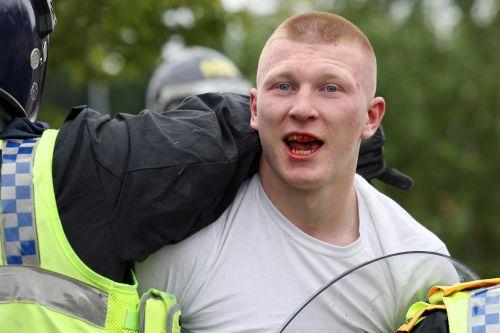 An anti-immigration protestor. Pic: Reuters/Hollie Adams