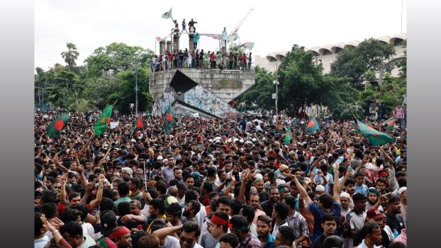 Celebrations on the streets of Dhaka yesterday