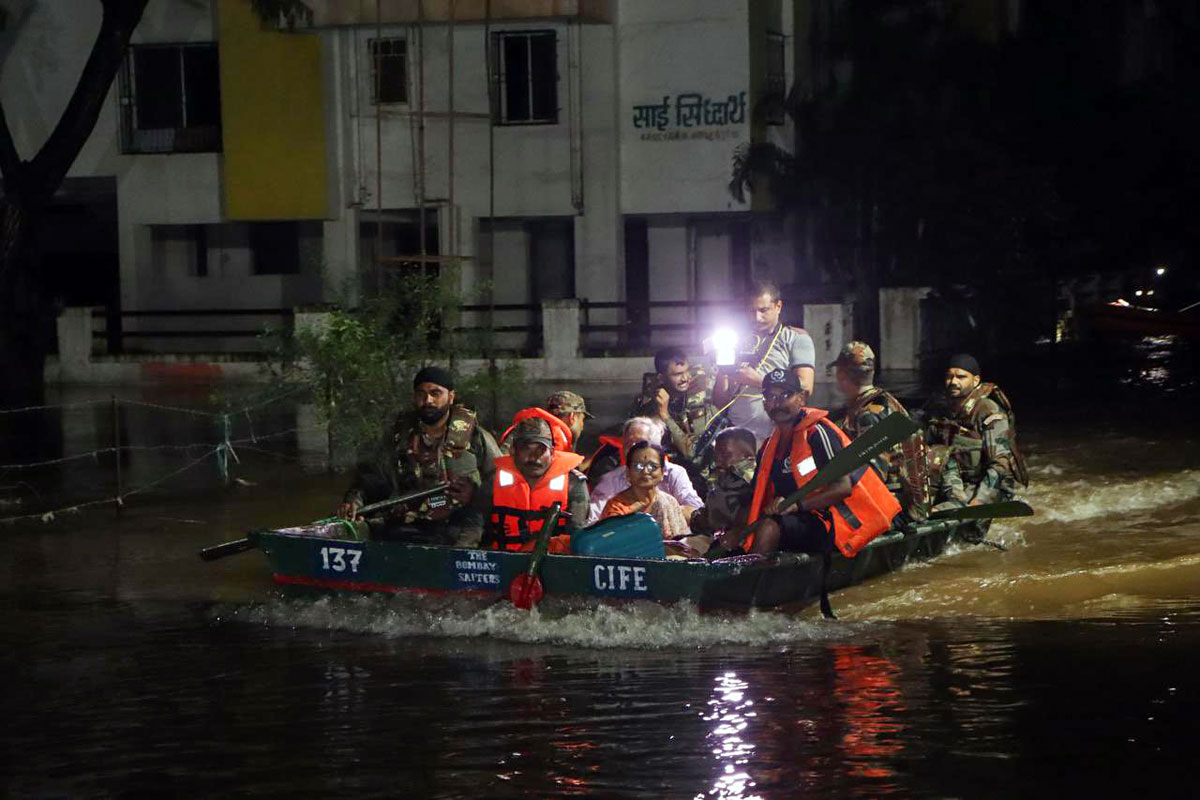 Heavy rains in India