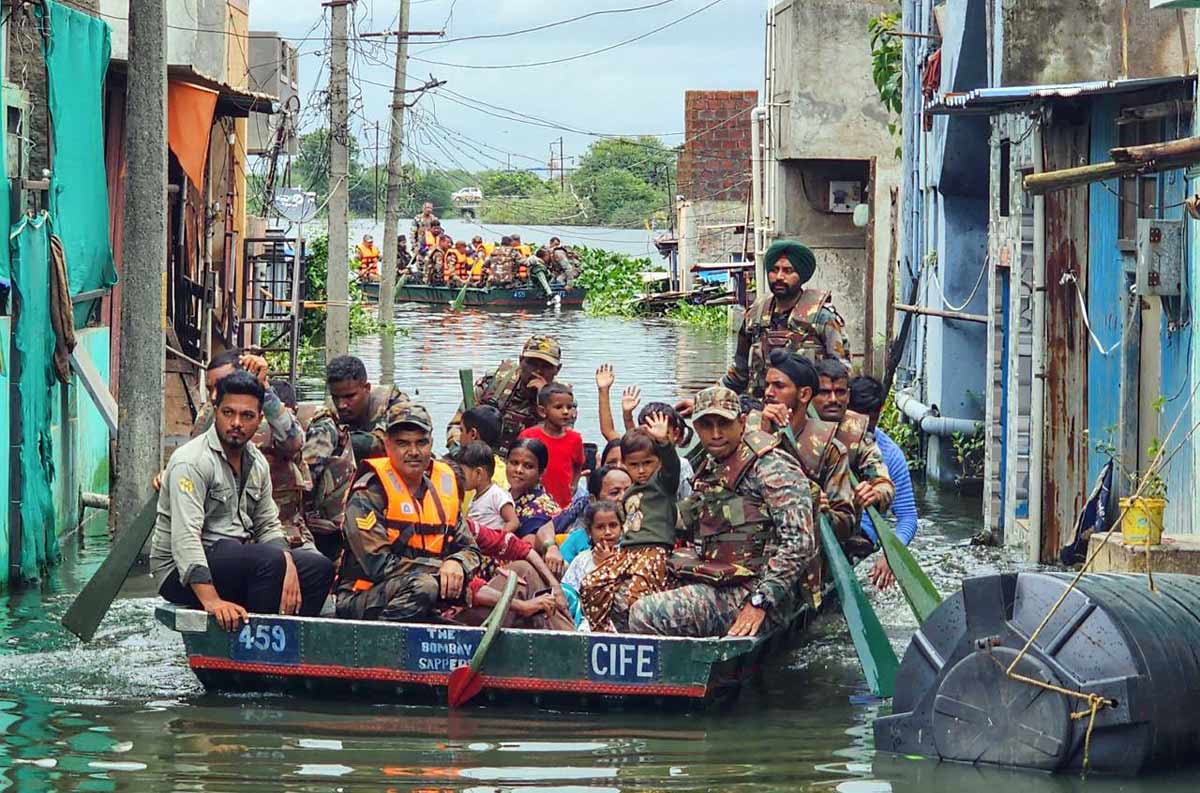 Heavy rains in India