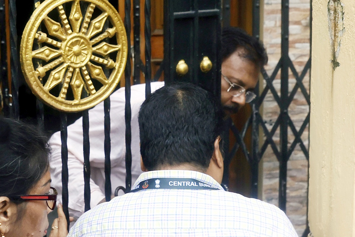 RG Kar ex-principal pokes his head out through the gates. File pic