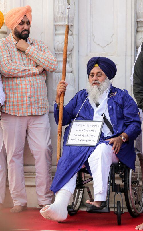 Sukhbir Singh Badal at the Golden Temple