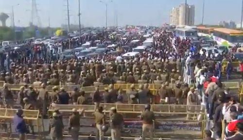 The heavily fortified Ghazipur border