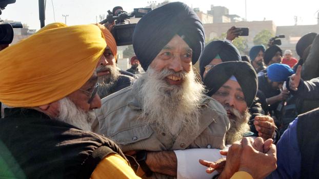 Former Khalistani terrorist Narain Singh Chaura (second from left)/ANI Photo