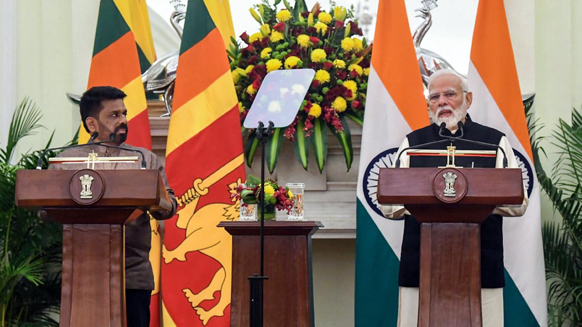 Prime Minister Narendra Modi and Sri Lankan President Anura Kumara Dissanayake