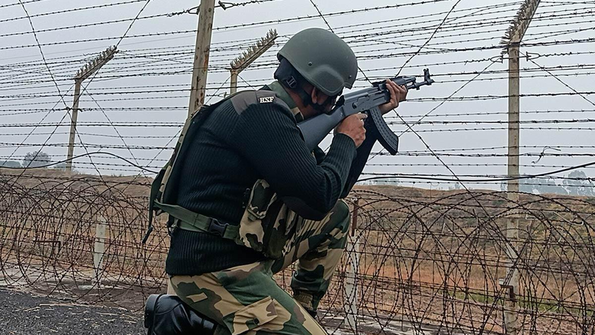 Border Security Force personnel at Line of Control near RS pura