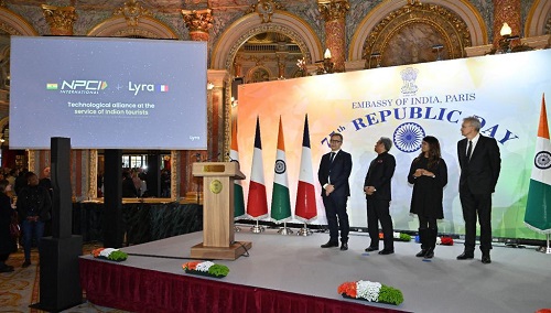 UPI formally launched at the iconic Eiffel Tower at the Republic Day reception/Courtesy Indian embassy on X