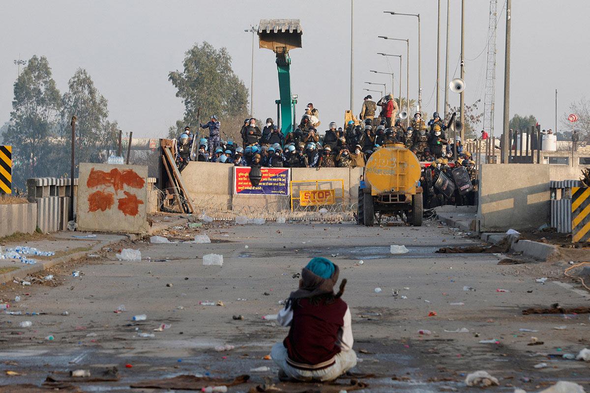 Farmers protesting