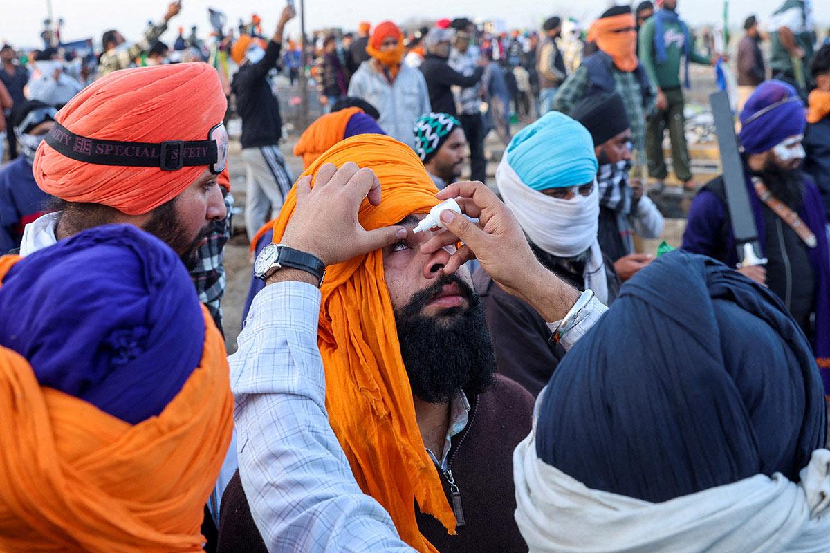 Farmers protesting