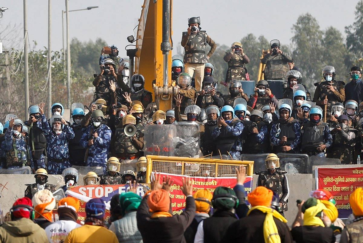 Farmers protesting