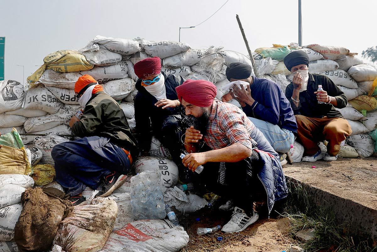 Farmers protesting