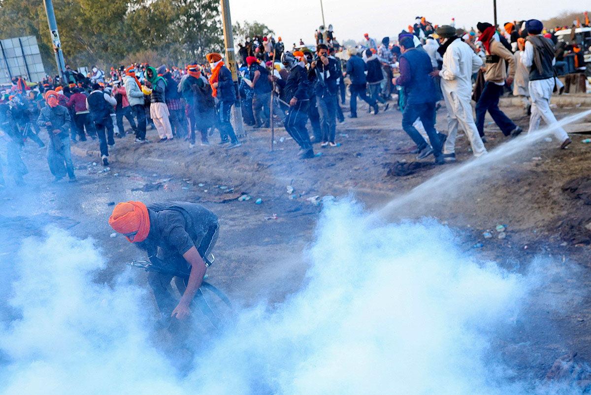 Farmers protesting