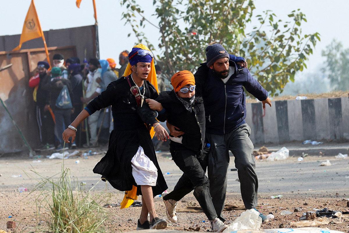 Farmers protesting