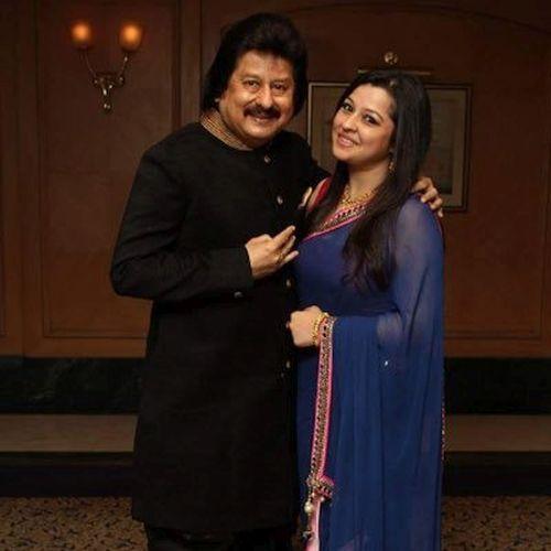 Pankaj Udhas with his daughter, Nayaab