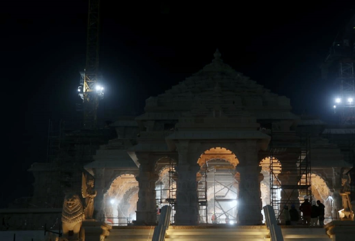 The Ram temple with consecrated on Jan 22