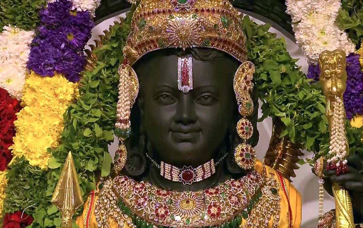 FIRST LOOK: Ram Lalla idol after consecration - Rediff.com India News